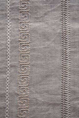 Nakış keten üzerinde parçası