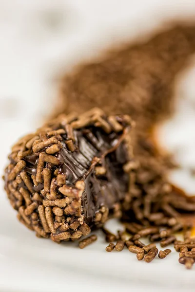 Schokolade brasilianische brigadeiro Stockbild