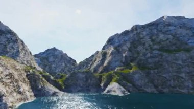 Zaman atlamalı pan arasında dağ ve vadi farklı iklimlerde Gölü ile