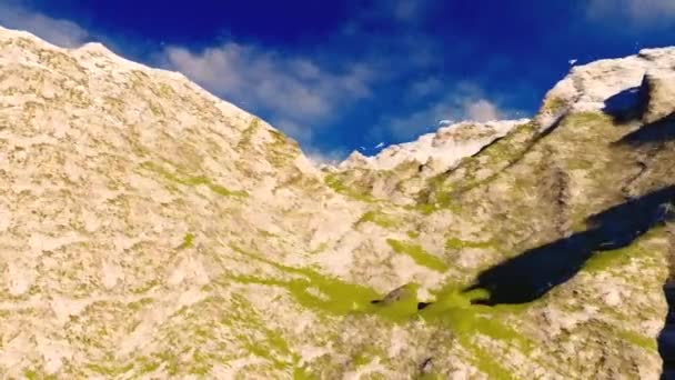 Montanhas pintadas pelo artista — Vídeo de Stock