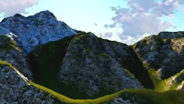 Timelapse van berg. Het alpine landschap. — Stockvideo