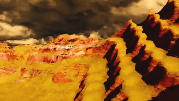 Nubes de tormenta en el desierto — Vídeo de stock