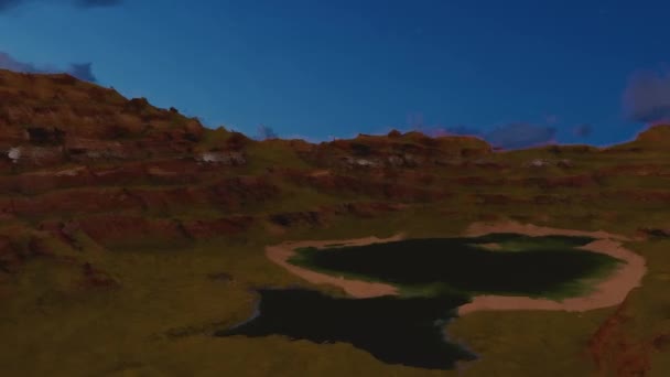 Aerial panorama of the desert — Stock Video