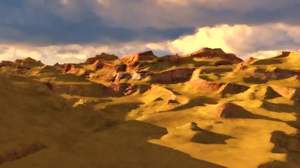 动画沙漠岩石 — 图库视频影像