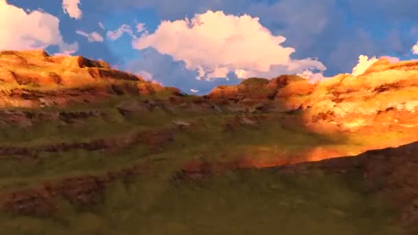 Las sombras de las nubes caen en el desierto — Vídeo de stock