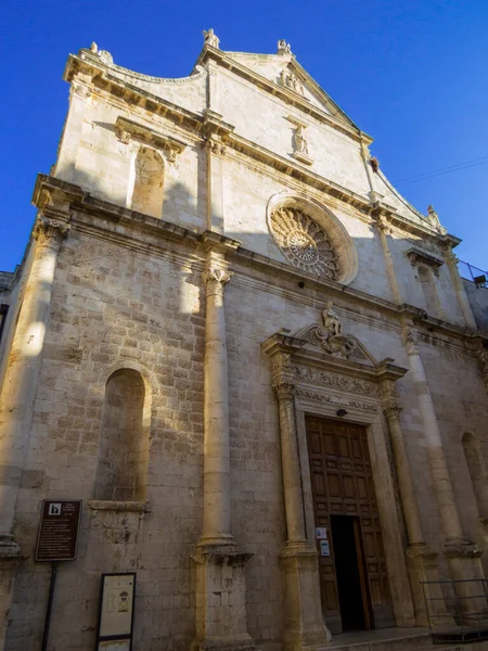 ドメニコ教会 イタリア語 Chiesa San Domenico Con Rosone イタリア プーリア州モノポリにある教会 — ストック写真