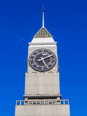 Krasnoyarsk, Sibirya, Rusya 'daki Big Ben manzarası