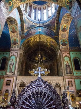 View of the interior of the Zion Cathedral of the Dormition of Tbilisi, Georgia