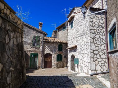 İtalya 'nın orta kesimindeki Viterbo ilindeki Capranica kasabasının manzarası