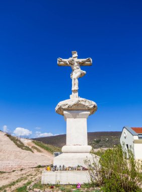Crucifixion of Jesus near the Immaculate Conception Chapel in Budaors, Hungary