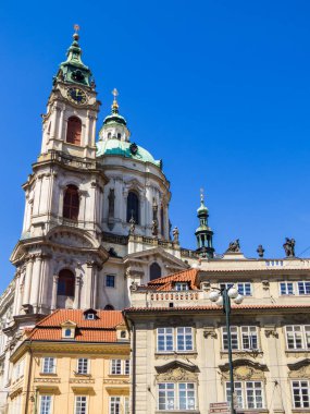 Aziz Niklas Kilisesi (Mala Strana) manzarası. Prag, Çek Cumhuriyeti