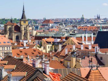 Amazing viewpoint of the old town of Prague, Czech Republic