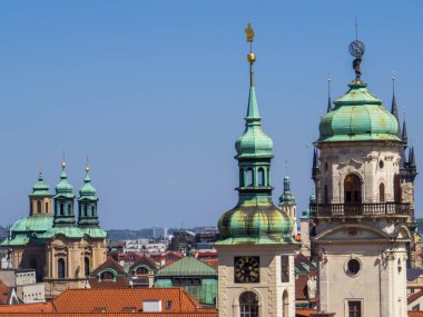 Amazing viewpoint of the old town of Prague, Czech Republic