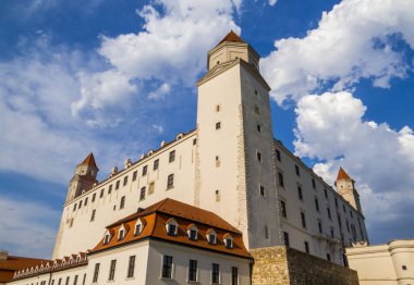 Bratislava Kalesi manzarası. Bratislava, Slovakya 'da