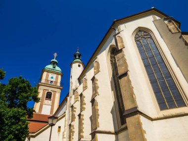 Slovenya 'nın Maribor Katedrali Kilisesi Manzarası