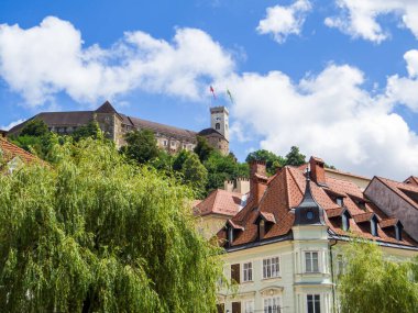 Ljubljana Kalesi manzarası. Ljubljana, Slovenya 'da