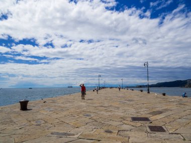 İtalya, Trieste 'deki Molo Audace manzarası