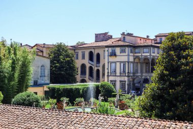Lucca, İtalya 'daki Palazzo Pfanner Manzarası