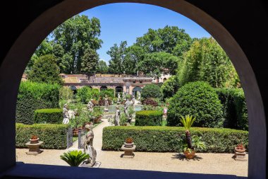 Lucca, İtalya 'daki Palazzo Pfanner Manzarası