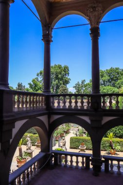 Lucca, İtalya 'daki Palazzo Pfanner Manzarası