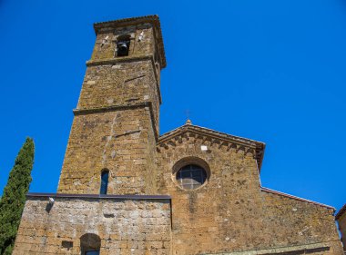 Orvieto, İtalya 'daki San Giovenale Kilisesi manzarası