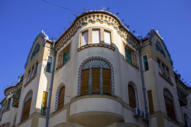 Eski Subotica kentinde geleneksel Sırp mimarisi