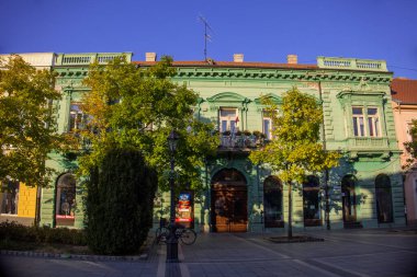 Sombor, Sırbistan - 12 Ağustos 2025: Ana Cadde manzarası (Glavnjak).