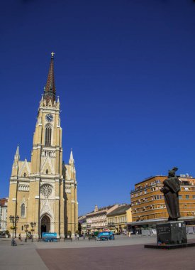 Novi Sad, Sırbistan - 14 Ağustos 2025: Mary 'nin Kutsal İsminin Kilisesi Görünümü.