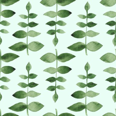 yaprakları ile soyut dikişsiz suluboya arka plan