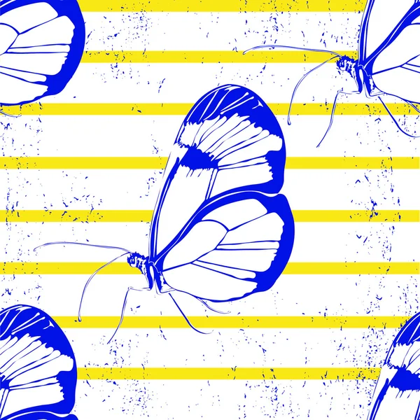 Güzel siluet butterfly.vector sorunsuz arka plan
