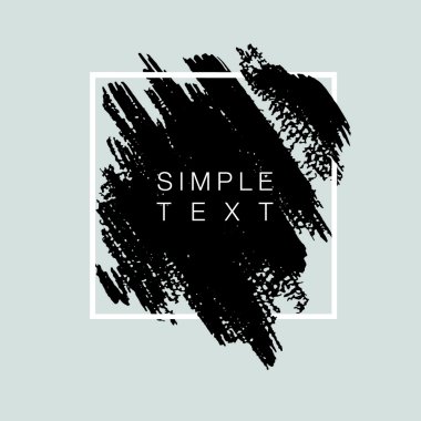 Soyut arkaplan. Sert kenarlı mürekkep fırçası darbeleri. Kuru fırça illüstrasyonu.