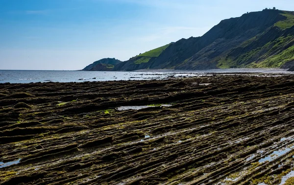 Die Flysch Zwischen Zumaia Und Deba Kantabrischen Meer Baskenland Euskadi — Stockfoto