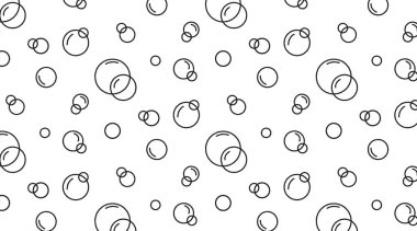 Seamless soap bubble pattern. Funny cartoon water bubbles with rubber duck style for bath and shower themes. Cute repeat wallpaper, fabric, scarf, wrapping paper and background design.