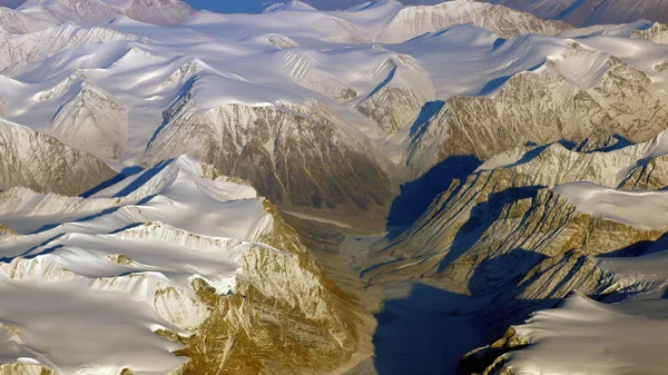 Groenlandia vista desde el cielo, glaciar — Foto de Stock