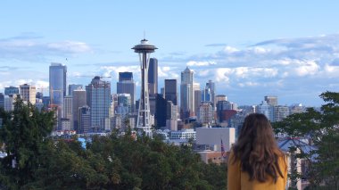 Seattle, Washingotn - Eylül 2014: Skyline panorama görünüm
