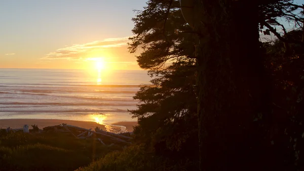 OLYMPIC NATIONAL PARK, США, ОКТЯБРЬ 2014 - закат на Руби-Бич под Сиэтлом - Вашингтон — стоковое фото