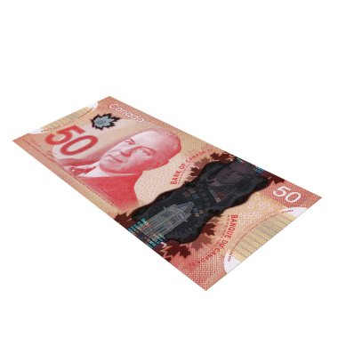 Kanada 50 Dolar Düşme Potansiyeli, yüksek kalite para birimi finans, eğitim, 3D modelleme, hisse senedi. Kaynaklar ve küresel parasal kimlik ve değer.