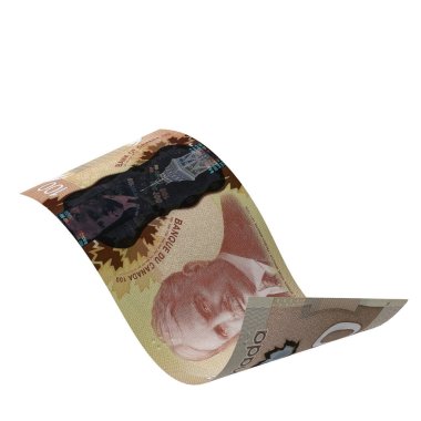 Kanada 100 Dolar Düşen Finansal İşlem, yüksek kalite para birimi finans, eğitim, 3D modelleme, hisse senedi. Kaynaklar ve küresel parasal kimlik ve değer.