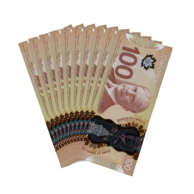 Kanada 100 Dolar Düşen Para Finansmanı, yüksek kalite para birimi finans, eğitim, 3D modelleme, hisse senedi. Kaynaklar ve küresel parasal kimlik ve değer.