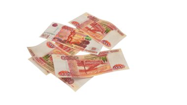 Rusya 5000 Ruble Toprak Nakit Akışı, yüksek kalite para birimi finans, eğitim, 3D modelleme, hisse senedi. Kaynaklar ve küresel parasal kimlik ve değer.