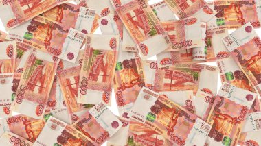 Rusya 5000 Ruble Pound Pound Finans, yüksek kalite para birimi finans, eğitim, 3D modelleme, hisse senedi. Kaynaklar ve küresel parasal kimlik ve değer.