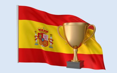 İspanya Bayrak Ödülü Başarı, Ulusal Kimliği, Kültürü, Gururu ve Küresel Tanınmayı temsil eden Yüksek Kaliteli Gerçekçi 3D Yapım.