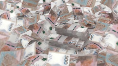 HongKong 500 Dolarlık Para Birimi Düşüşü, yüksek kalite para birimi finans, eğitim, 3D modelleme, hisse senedi. Kaynaklar ve küresel parasal kimlik ve değer.