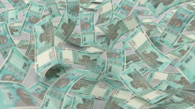 Hindistan 50 Rupi Para Birimleri, yüksek kalite para birimi finans, eğitim, 3D modelleme, hisse senedi. Kaynaklar ve küresel parasal kimlik ve değer.