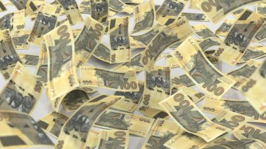 Zimbabwe 100 Dolarlık Para Notları Lots, yüksek kalite para birimi finans, eğitim, 3D modelleme, hisse senedi. Kaynaklar ve küresel parasal kimlik ve değer.