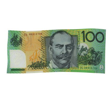 Avustralya 100 Dolarlık Düşen Ticaret Borsası, yüksek kalite para birimi finans, eğitim, 3D modelleme, hisse senedi. Kaynaklar ve küresel parasal kimlik ve değer.