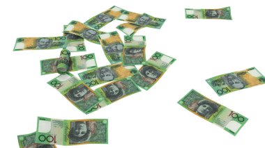 Avustralya 100 Dolarlık Toprak Finans Notu, yüksek kalite para birimi finans, eğitim, 3D modelleme, hisse senedi. Kaynaklar ve küresel parasal kimlik ve değer.