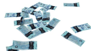 Kanada 5 Dolarlık Toprak Finans Notu, yüksek kalite para birimi finans, eğitim, 3D modelleme, hisse senedi. Kaynaklar ve küresel parasal kimlik ve değer.