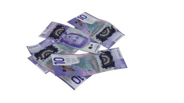 Kanada 10 Dolarlık Nakit Akışı, yüksek kalite para birimi finans, eğitim, 3D modelleme, hisse senedi. Kaynaklar ve küresel parasal kimlik ve değer.