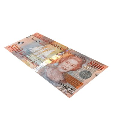 Cayman Adaları İngiliz 100 Dolarlık Düşen Kazanç Potansiyeli, yüksek kalite para birimi finans, eğitim, 3D modelleme, hisse senedi. Kaynaklar ve küresel parasal kimlik ve değer.